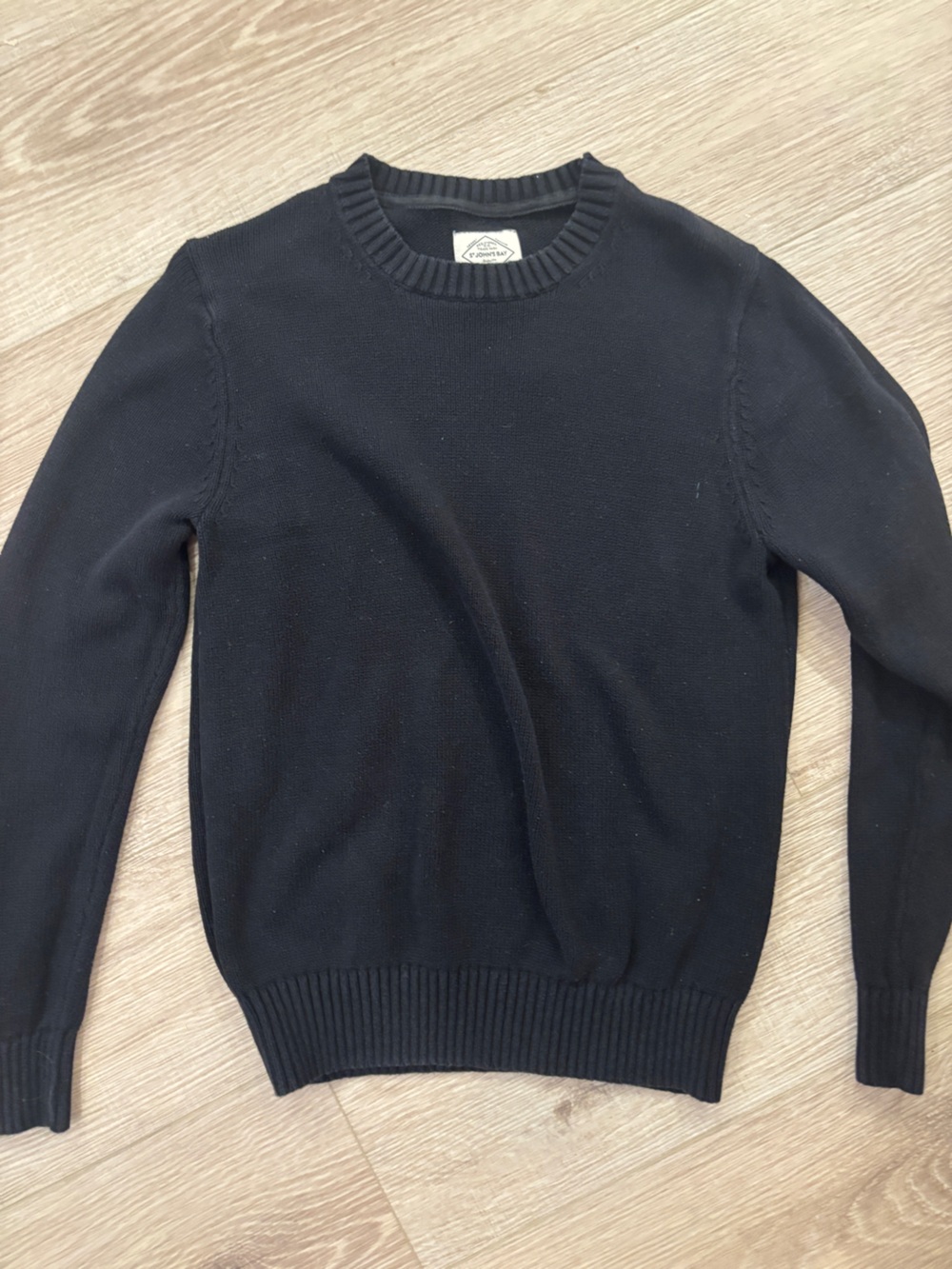 St. John's Bay Men's Black Crewneck Pullover Sweater
